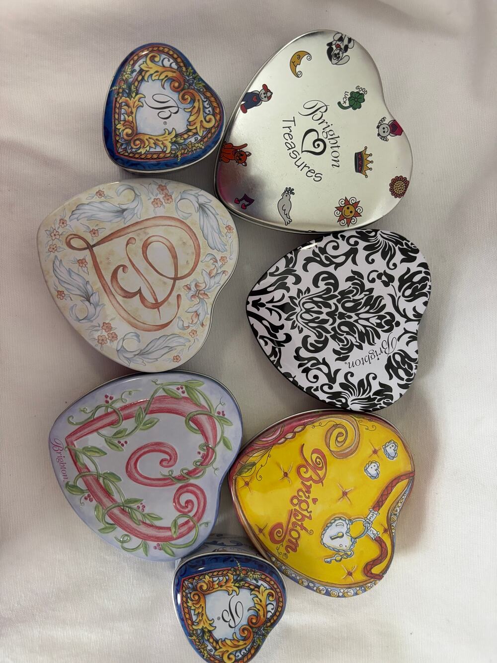 Brighton Empty Boxes Lot of 7 Heart Shaped